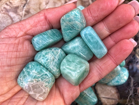Amazonite Tumbled Stone Throat Chakra Amazontie Stones Etsy Amazonite Tumbled Stone Throat Chakra Amazontie Stones Etsy