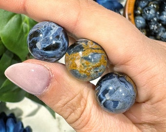 One Mini Pietersite Sphere - Root or Third Eye Chakra - No. 37