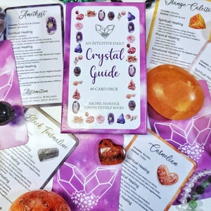 Intuitive 60 Card Crystal Deck Made By Rachel Healing Information Cards Used like Tarot, Oracle or Angel Cards image 6