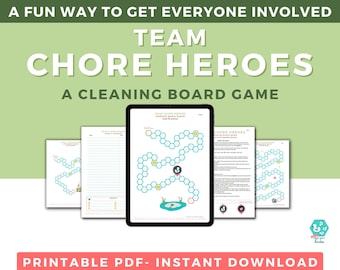 Family Cleaning Game: Team Chore Heroes - Printable PDF - Instant Download