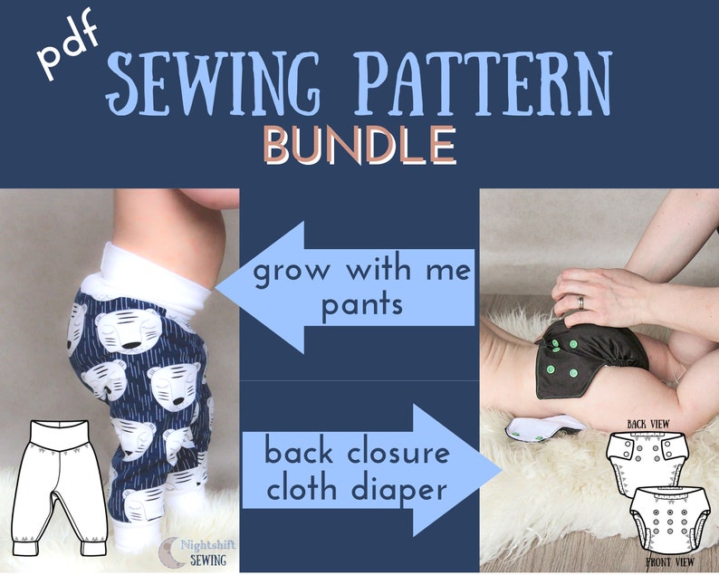 Pdf SEWING PATTERN BUNDLE Grow With Me Pants / Baby Leggings Etsy