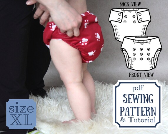 XL Cloth Diaper PATTERN for Bigger Kids Overnight Pull up Pants