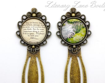Winnie the Pooh Quote Bookmark, Eeyore Illustration, A.A. Milne Book Mark