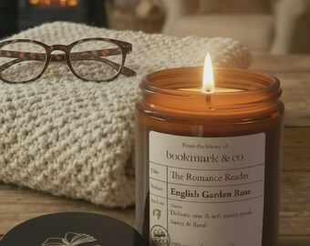 Peony & Rose - The Romance Reader Candle - Hand-poured Cocosoy wax