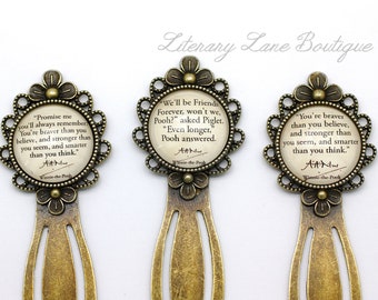 Winnie the Pooh Quote Bookmark, A.A. Milne Gift