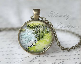 Classic Pooh, Winnie the Pooh, Eeyore Illustration, Eeyore's Tail, A. A. Milne Necklace or Keyring, Keychain.
