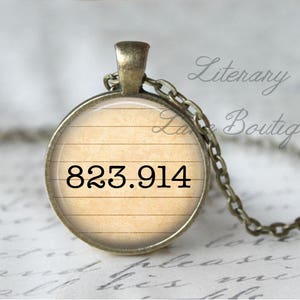 Rowling '823.914' Dewey Decimal, Library Books, Reading Necklace or Keyring, Keychain. image 1