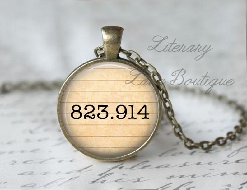 Rowling '823.914' Dewey Decimal, Library Books, Reading Necklace or Keyring, Keychain. image 1
