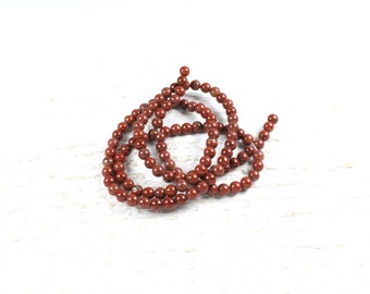 20 perles de jaspe rouge naturel 4mm   LBP00773