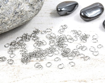 stainless steel, open rings, 100 rings, +/- 4 mm