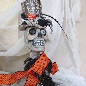 Chester Fester a Creepy One of a Kind Skelly created by Kathie Ruffner of Primville