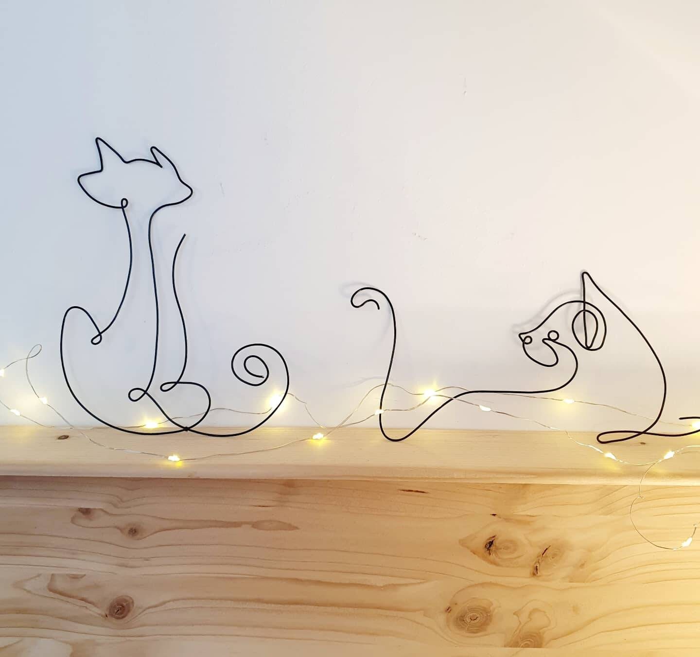 Chats, Couple Chat, Sculpture Chat