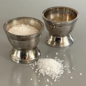 Vintage Silver Plate Salt Cellars | Set of 2