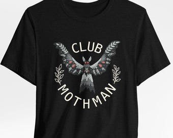 Mothman T-Shirt: Hand-Drawn Cryptid Design