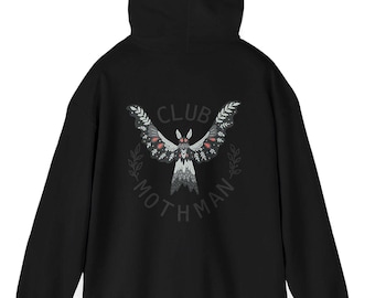 Mothman Club Hoodie, Cryptid Pullover, Folklore Gift