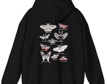 Mothman Hoodie, Scandinavian Folk Art Cryptid Pullover
