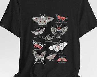 T-shirt Mothman : motif cryptide dessiné à la main, coupe unisexe