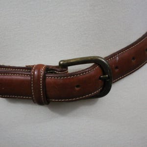 Vintage Genuine Leather Brown Belt Gap Women, Size 27, fits 24&quot; - 28&quot;