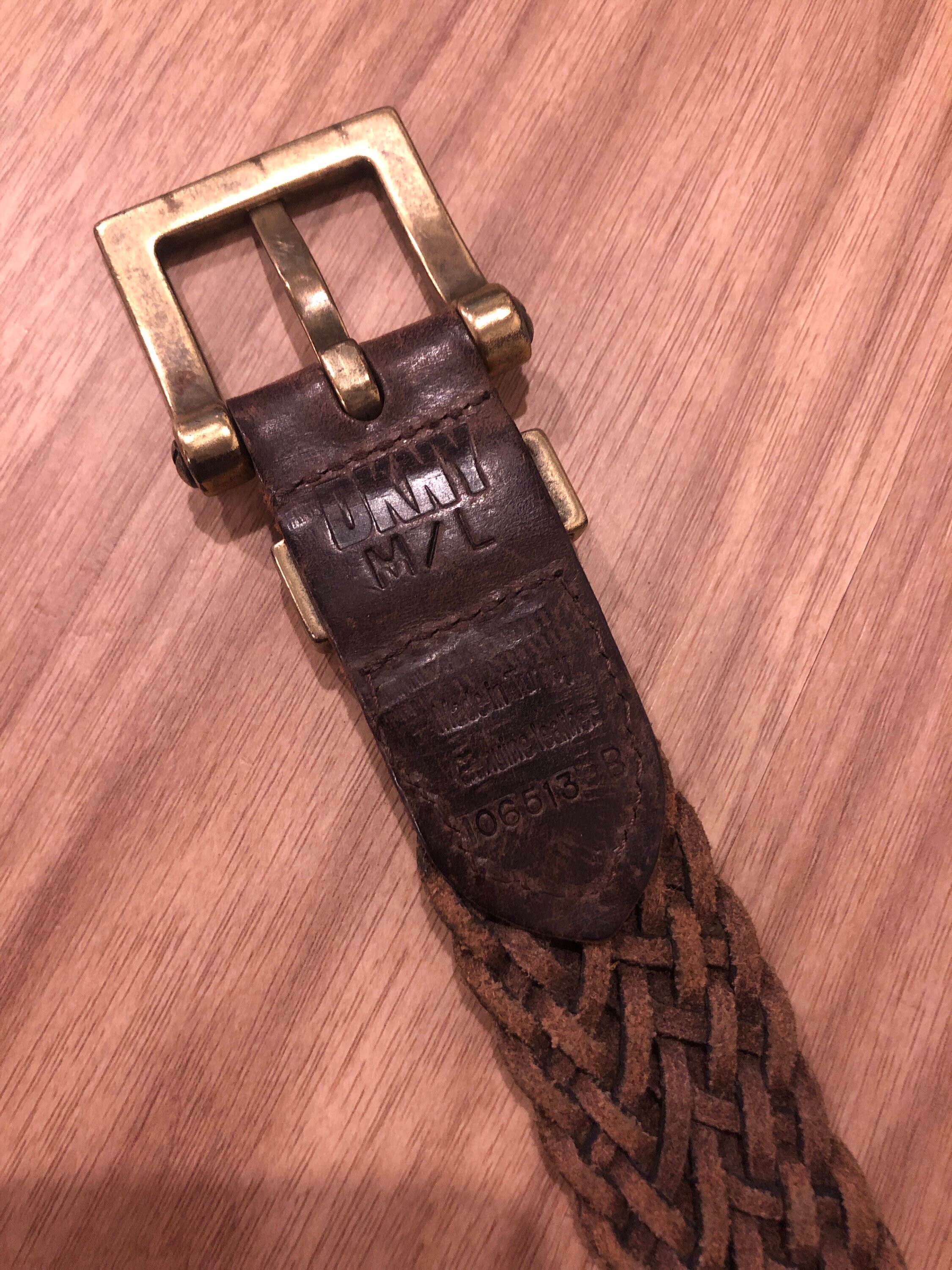 DKNY Dark Brown Belt | Genuine Leather Belt | Woven Belt  display picture 2