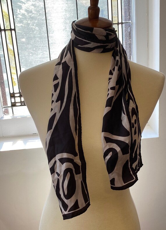 Vintage Patterned Scarf | Abstract Patterned Scarf