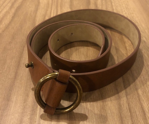 Vintage leather belt | brown belt | brow | unisex… - image 1