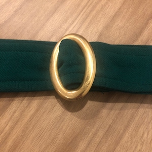 Green belt | golden buckle | wide belt | vintage belt | ladies fashion belt | Fabric belt | Sharp dresser | small