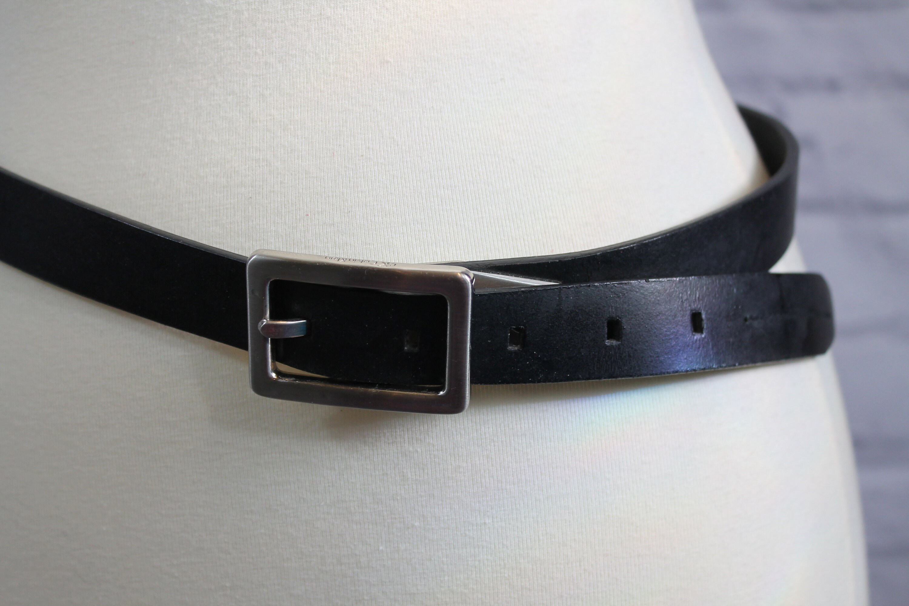 Black Vintage Calvin Klein Belt Designer Belt 1 wide | Etsy