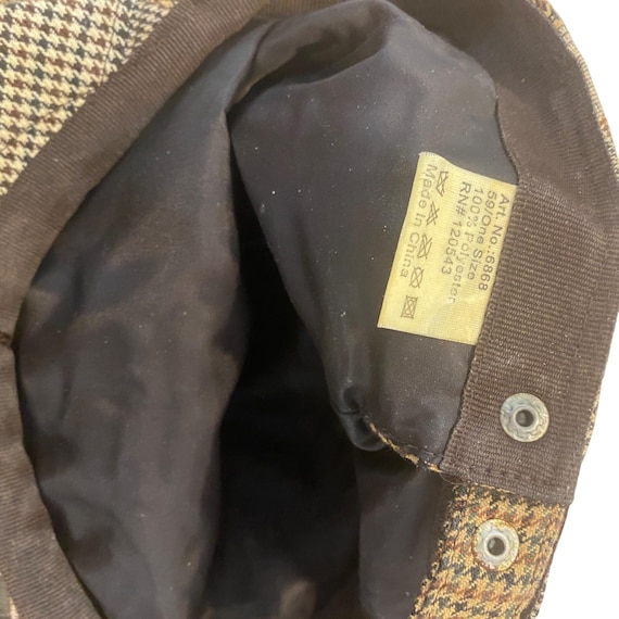 Vintage Houndstooth Patchwork Flat Cap Artisan Cr… - image 6