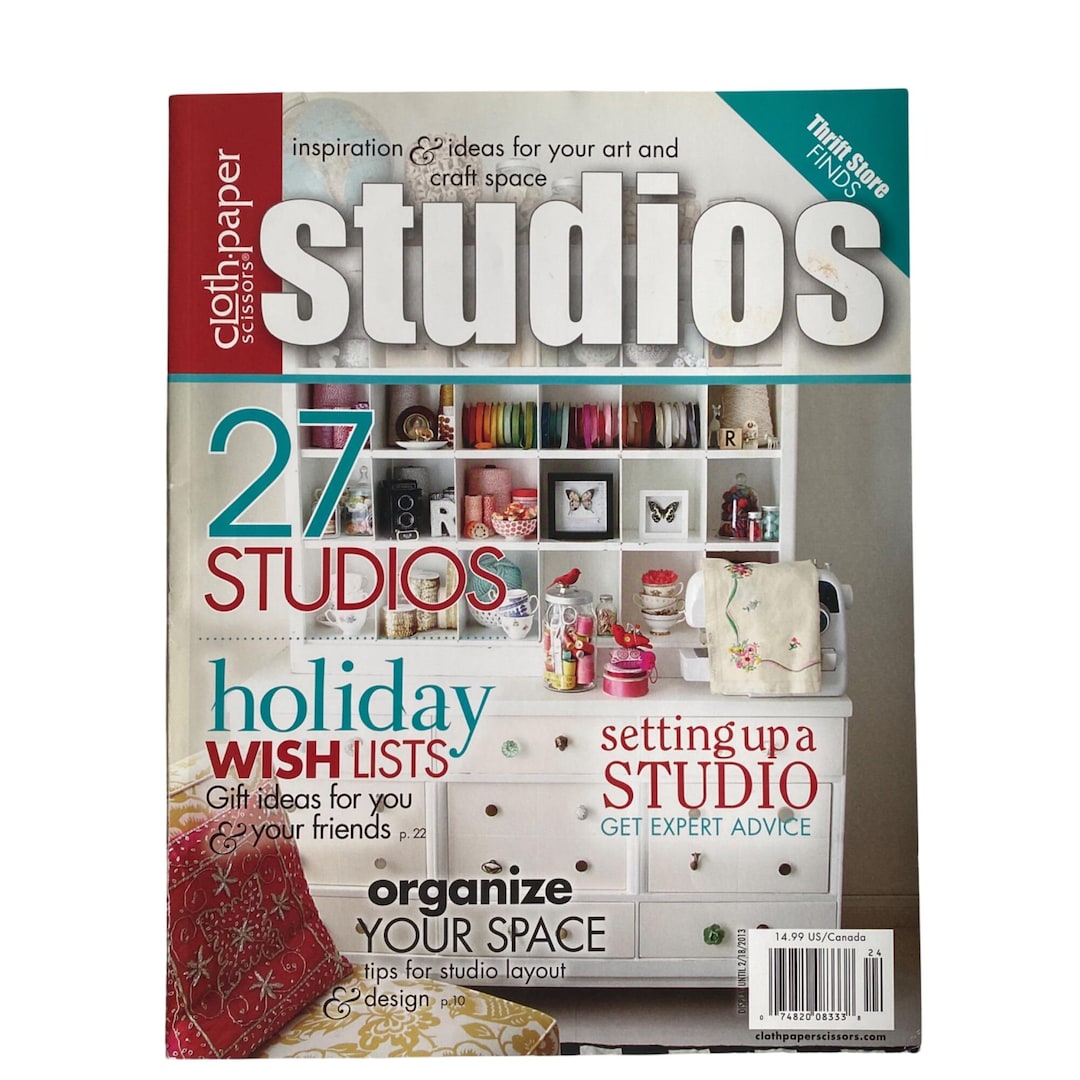 First Studio Magazine Cloth Paper Scissors Studios Magazine Issue 2012 Craft Organization ...