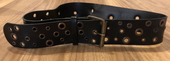 Spunky Black Belt | Lots of holes | Chunky belt |… - image 1