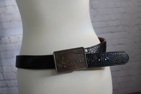 Vintage Belt | Trucker Belt Buckle | Leather Belt… - image 4