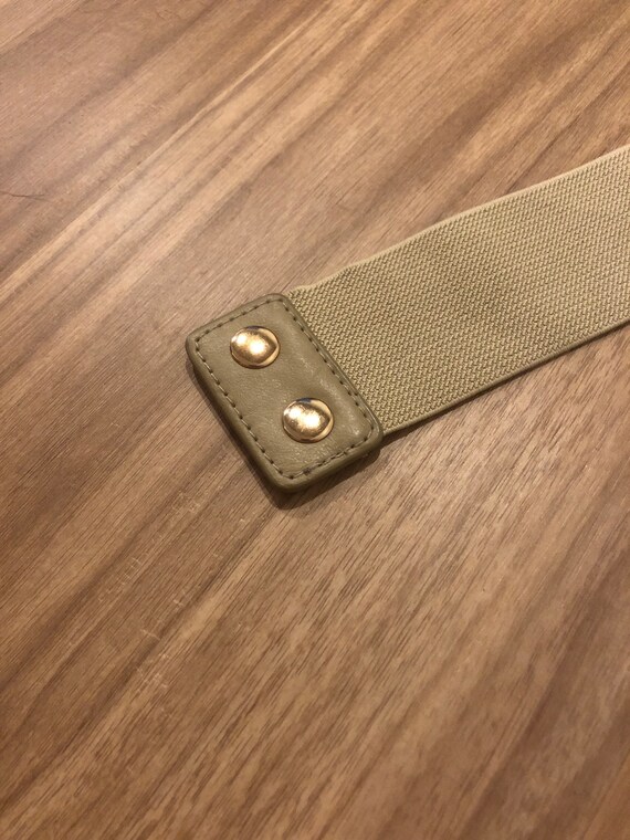 Vintage belt | jeweled buckle | wide tan belt | c… - image 3