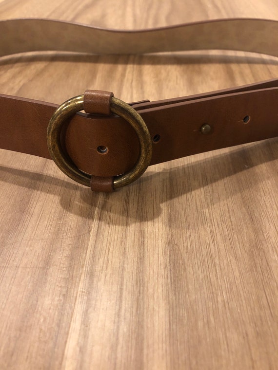 Vintage leather belt | brown belt | brow | unisex… - image 5