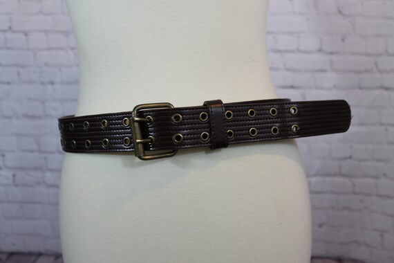 leather belt with holes all around