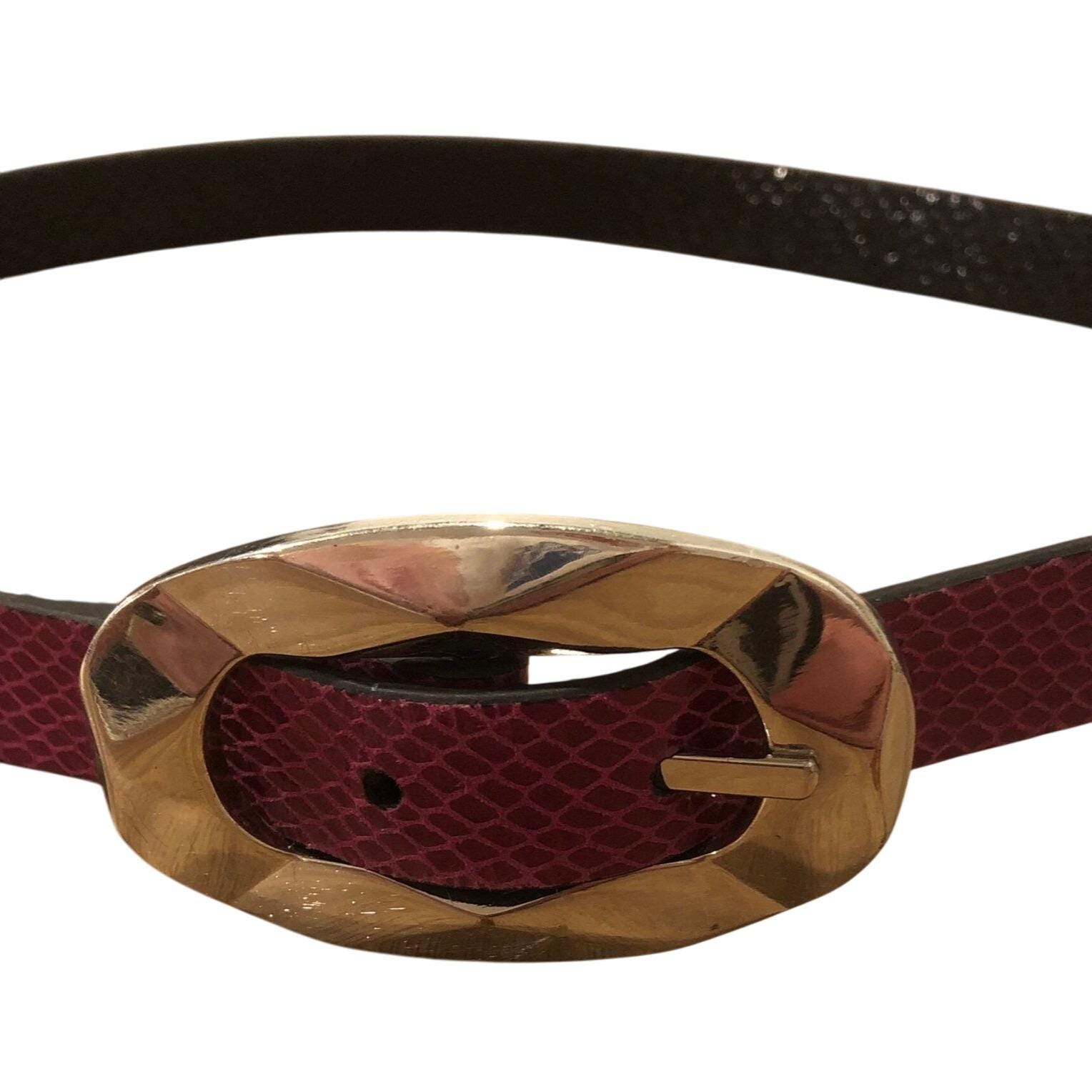 Genuine Snake Skin Belt in Burgundy.Size Small Fresco Golf main image 2