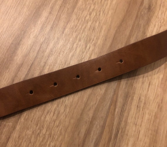 Vintage leather belt | brown belt | brow | unisex… - image 3