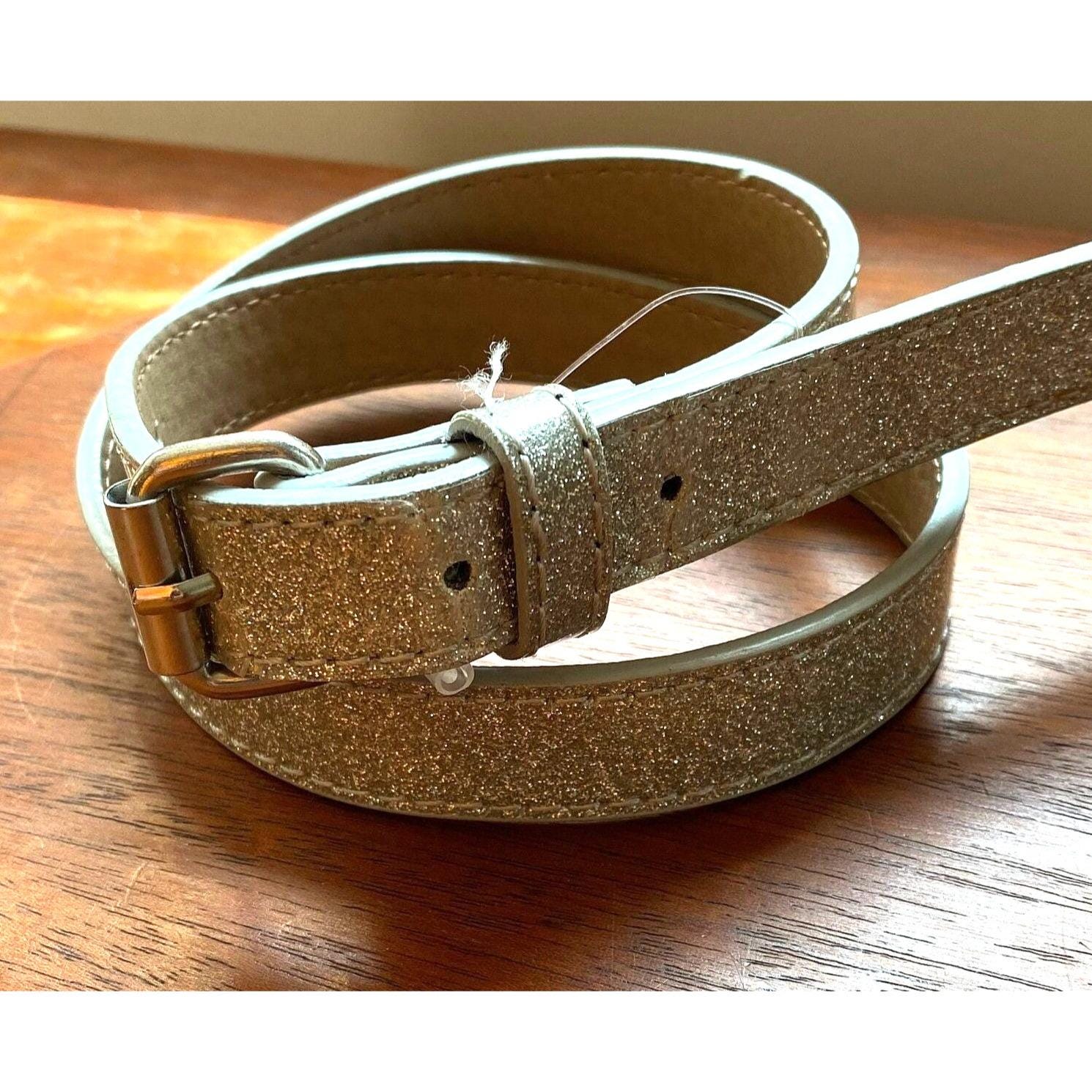 Womens Belt Size 27 Silver Stretch Tone Rhinestone Buckle BKE Super Glitz Western Belt - Women main image 3