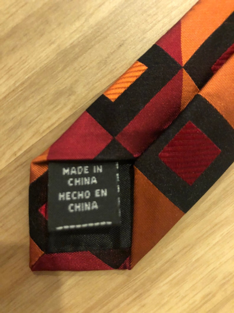 Fathers Day Guy Gift retro cool vintage tie warm colored tie 100/% Silk Funky Tie