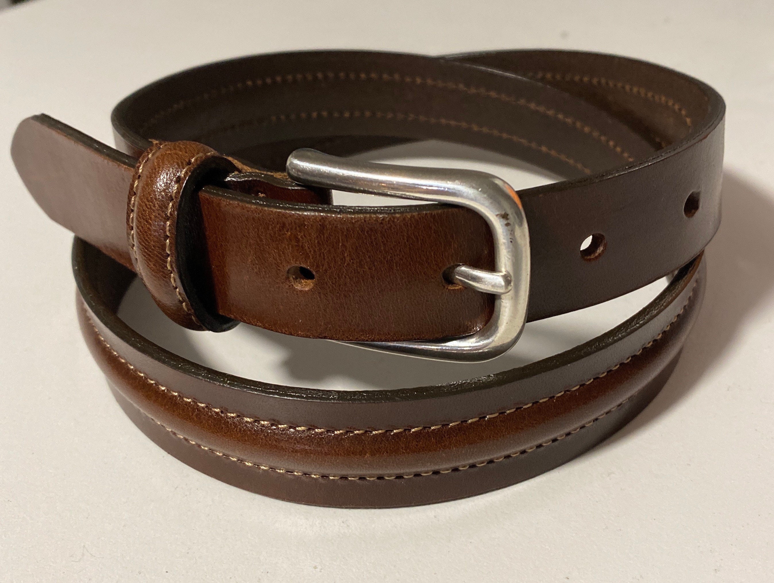 Buy Eddie Bauer Dark Brown Belt | Genuine Leather Belt  display picture 1