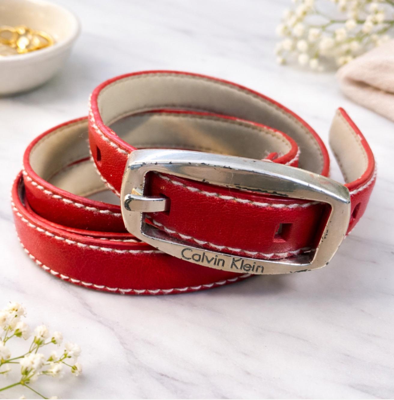 Logo Belt Calvin Klein Belt Red Calvin Klein Belt