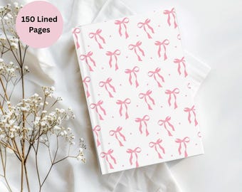 Notitieboek met roze strik voor meisjes dagboek Gevoerd notitieboek Terug naar school accessoires Cadeau voor tienermeisje Notitieboek Coquette Esthetic Diary Book