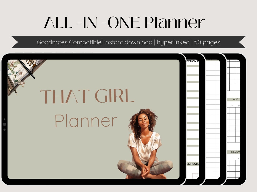 Digital Planner | THAT GIRL Ultimate Planner | Daily, Weekly & Monthly ...