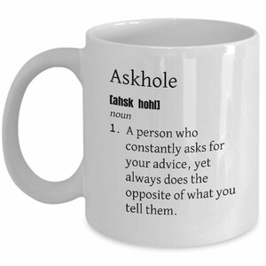 Funny Definition Askhole Coffee Mug