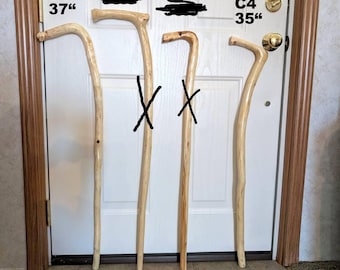 Naturally-Shaped and Hand-Carved Walking Canes