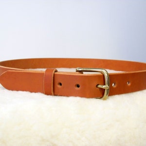 English Tan Handmade Leather Belt