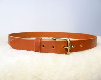 English Tan Handmade Leather Belt