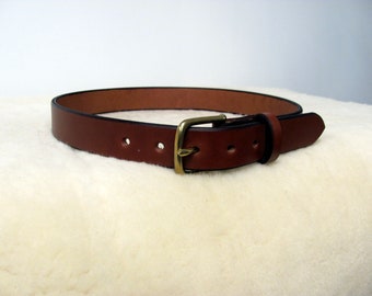 Brown Leather Belt | Etsy