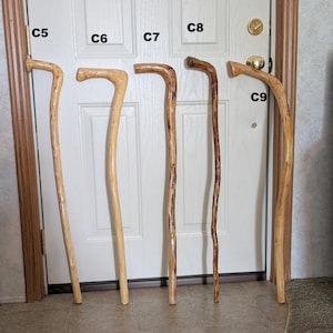 Naturally-Shaped and Hand-Carved Walking Canes