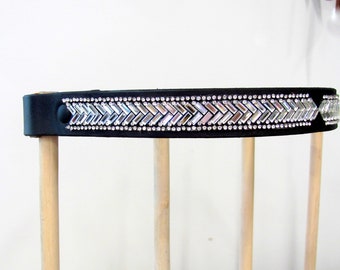 Rhinestone Browband with Arrow-shaped Rhinestones