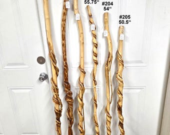 Unique Twisted Walking Sticks with Vines
